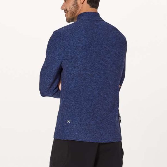 Lululemon Surge Warm 1/2 Zip Heathered Cerulean Blue / Black XS - Picture 2 of 7